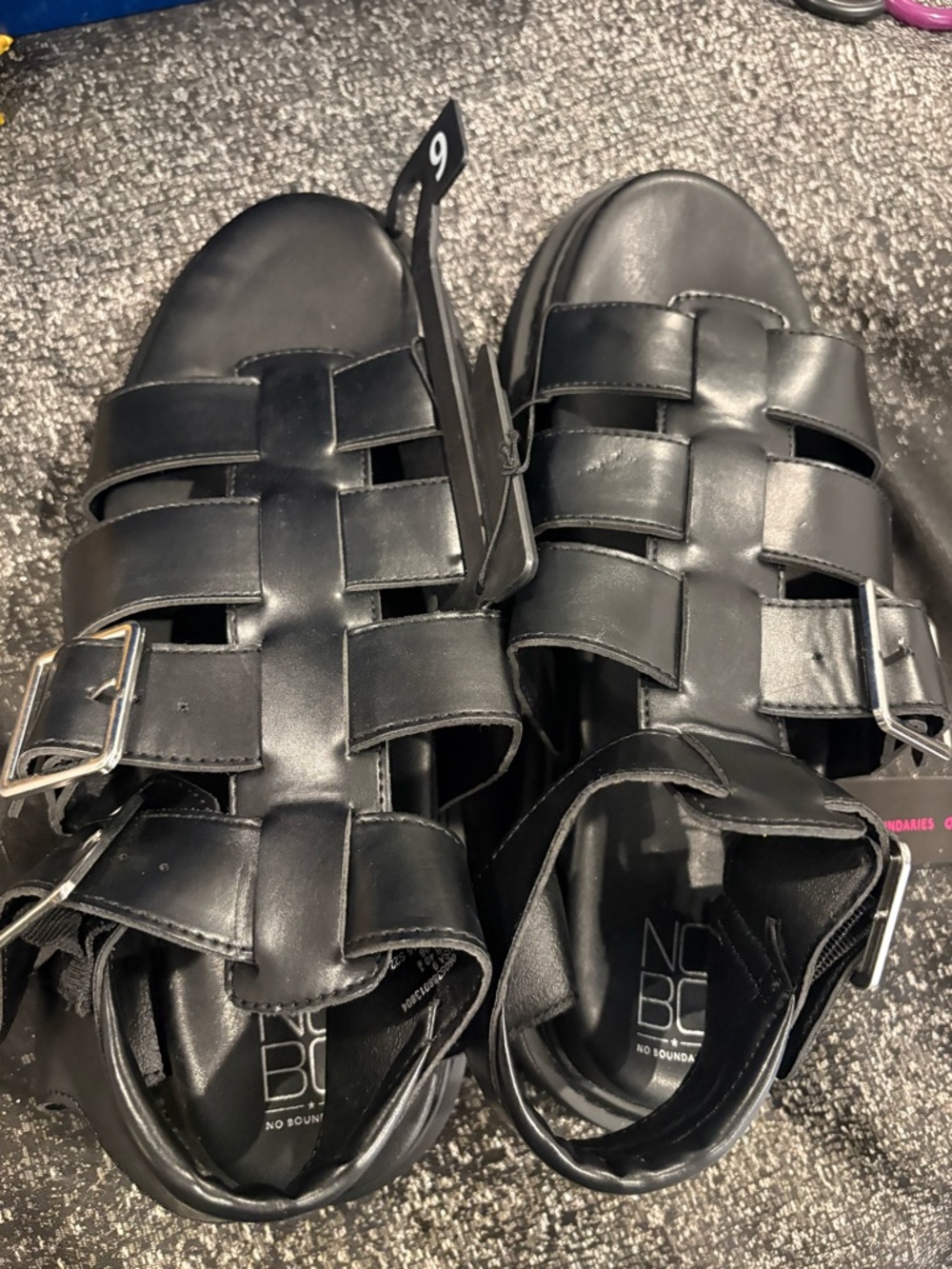 No Boundaries Black Strappy Gladiator Sandals